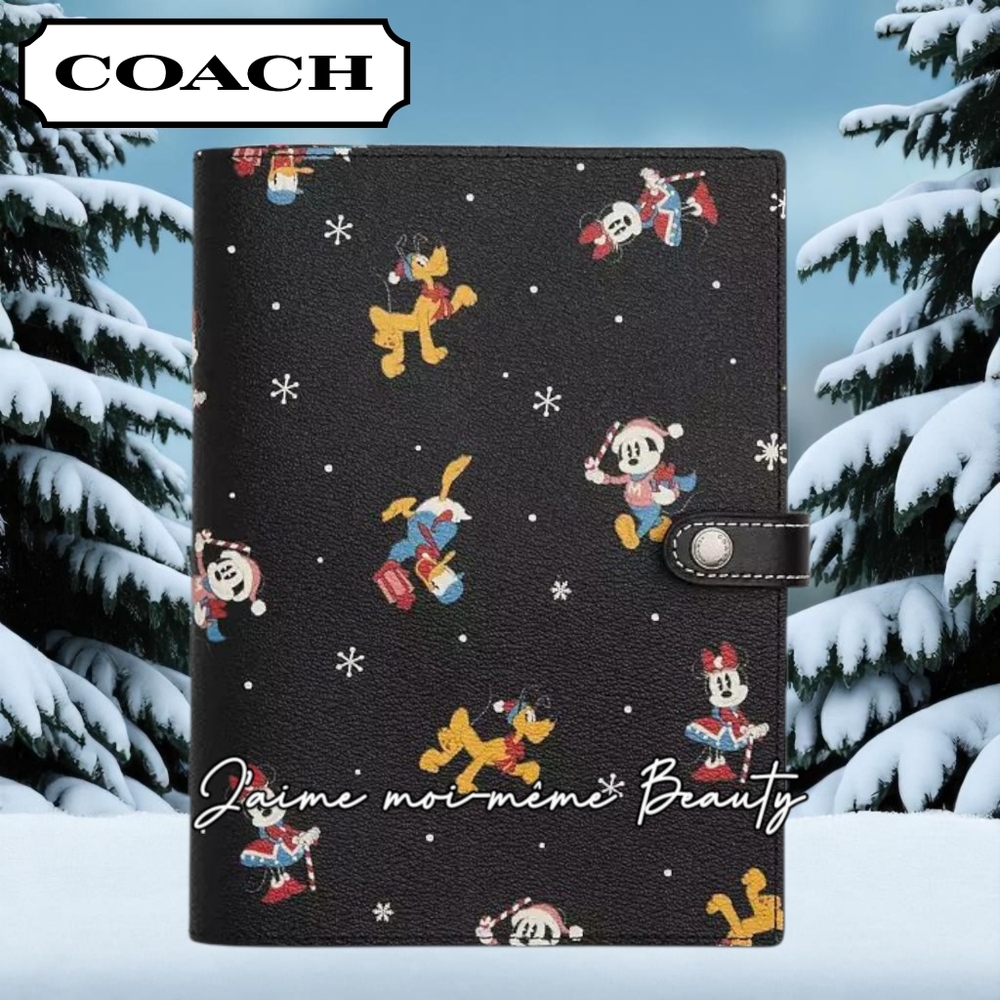 Coach Micky Mouse Disney Holiday Print Notebook